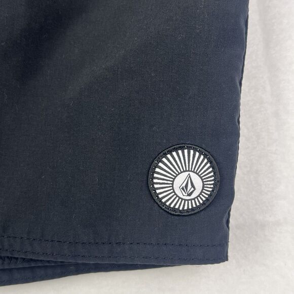 Volcom Boys' Medium (10)Standard Lido Solid Surf Swim Boardshorts Black EUC - Picture 11 of 13